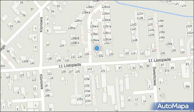 Luboń, 11 Listopada, 126, mapa Luboń