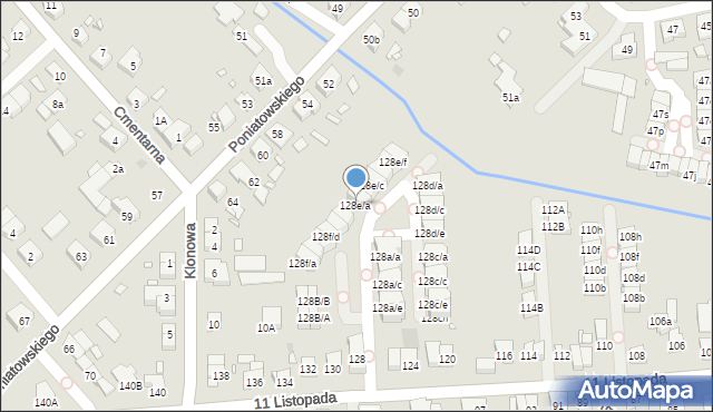 Luboń, 11 Listopada, 128e/a, mapa Luboń