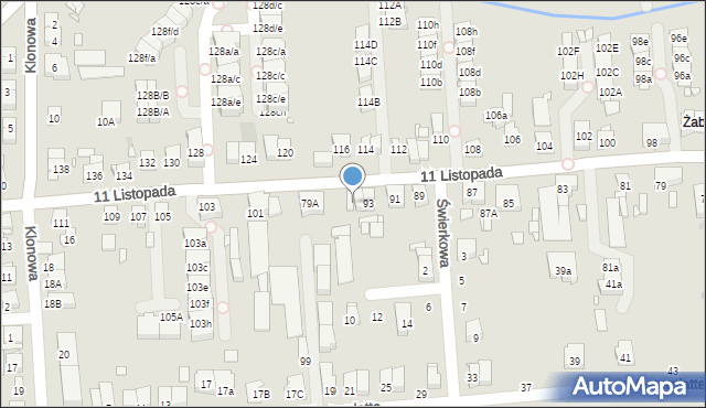 Luboń, 11 Listopada, 95, mapa Luboń