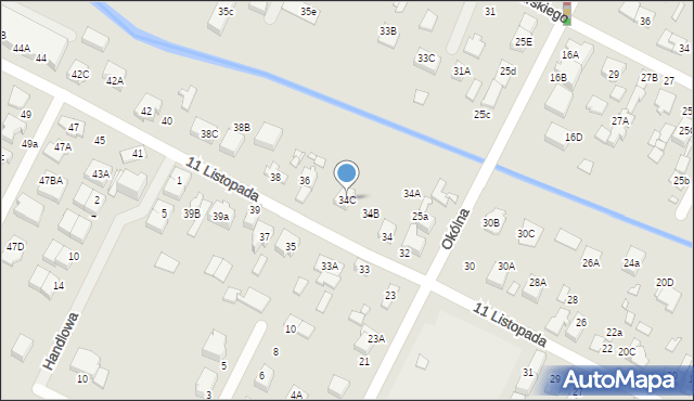 Marki, 11 Listopada, 34C, mapa Marki