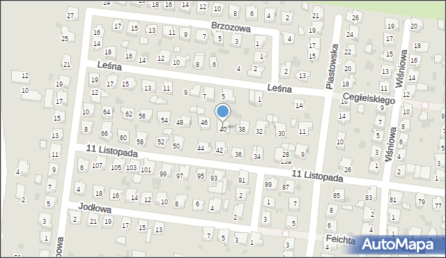 Mogilno, 11 Listopada, 40, mapa Mogilno