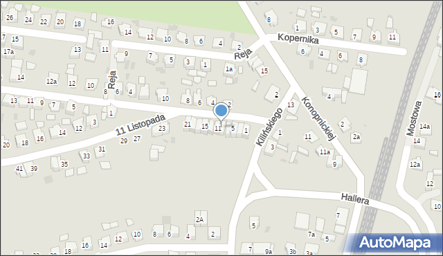 Mogilno, 11 Listopada, 9, mapa Mogilno