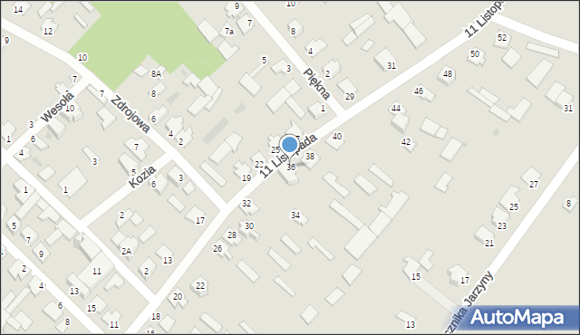 Nowogród, 11 Listopada, 36, mapa Nowogród