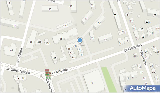 Ostrowiec Świętokrzyski, 11 Listopada, 3i, mapa Ostrowiec Świętokrzyski