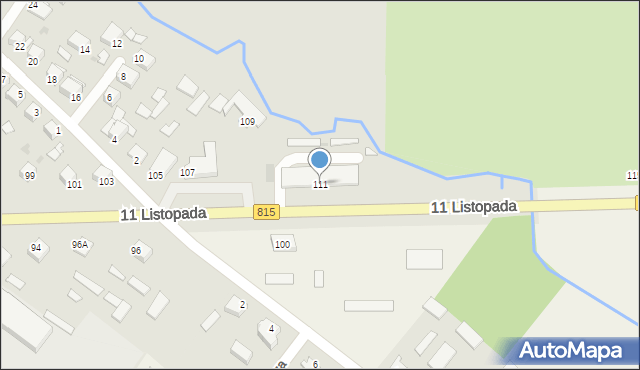 Parczew, 11 Listopada, 111, mapa Parczew