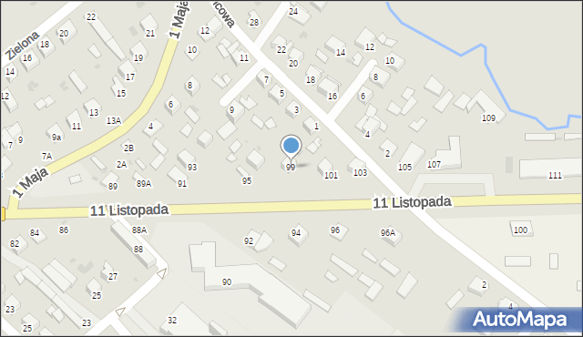 Parczew, 11 Listopada, 99, mapa Parczew