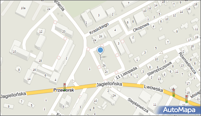 Przeworsk, 11 Listopada, 2, mapa Przeworsk
