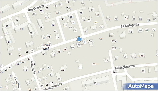 Przeworsk, 11 Listopada, 52, mapa Przeworsk