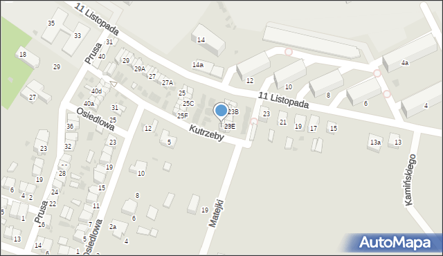 Radomsko, 11 Listopada, 23L, mapa Radomsko