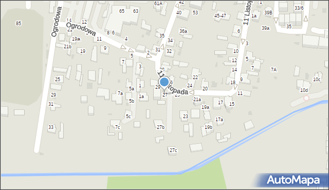 Radzyń Podlaski, 11 Listopada, 27, mapa Radzyń Podlaski