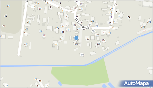 Radzyń Podlaski, 11 Listopada, 27b, mapa Radzyń Podlaski