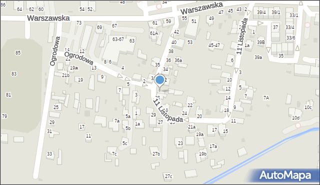 Radzyń Podlaski, 11 Listopada, 30, mapa Radzyń Podlaski