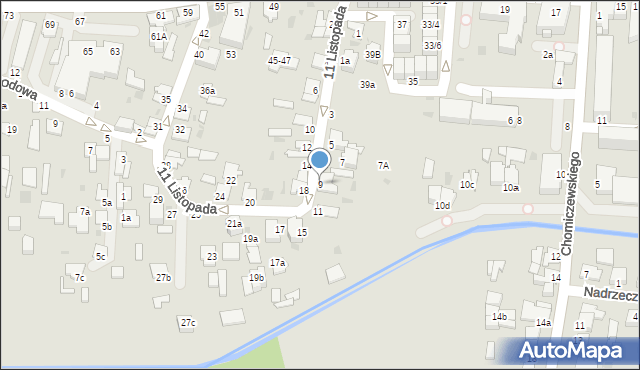 Radzyń Podlaski, 11 Listopada, 9, mapa Radzyń Podlaski