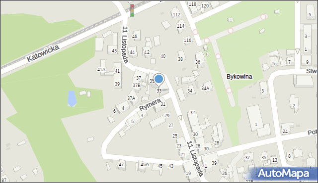 Ruda Śląska, 11 Listopada, 33, mapa Rudy Śląskiej