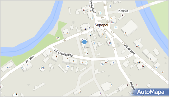 Sępopol, 11 Listopada, 2, mapa Sępopol