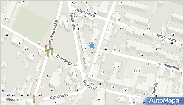 Siedlce, 11 Listopada, 5, mapa Siedlce