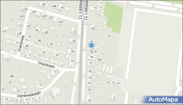 Sosnowiec, 11 Listopada, 61, mapa Sosnowca