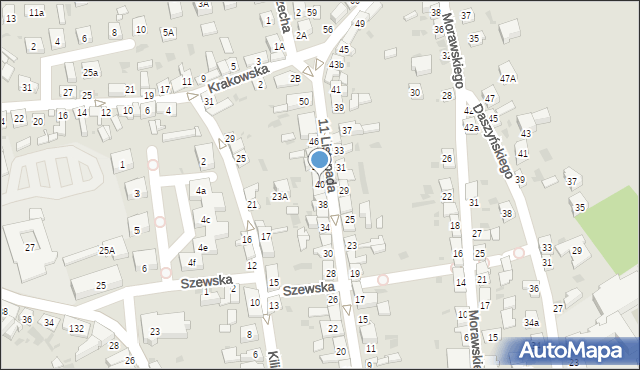 Stary Sącz, 11 Listopada, 40, mapa Stary Sącz