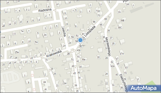 Stary Sącz, 11 Listopada, 45, mapa Stary Sącz