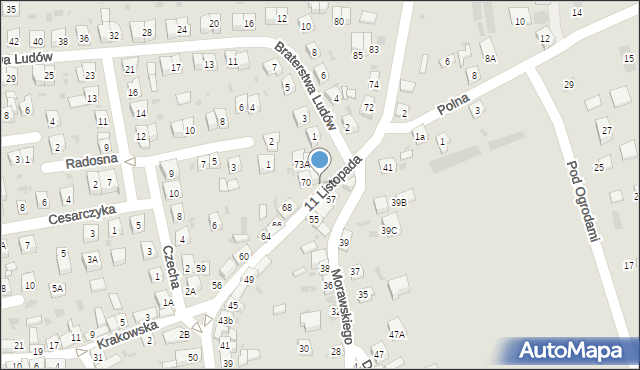 Stary Sącz, 11 Listopada, 75, mapa Stary Sącz