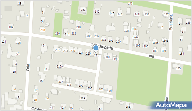 Sulejówek, 11 Listopada, 221, mapa Sulejówek