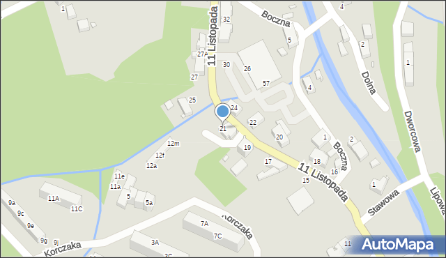 Świeradów-Zdrój, 11 Listopada, 21, mapa Świeradów-Zdrój