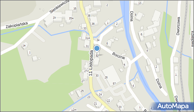 Świeradów-Zdrój, 11 Listopada, 32, mapa Świeradów-Zdrój