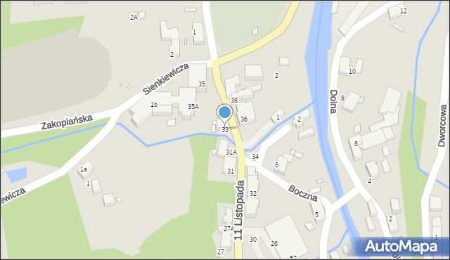 Świeradów-Zdrój, 11 Listopada, 33, mapa Świeradów-Zdrój
