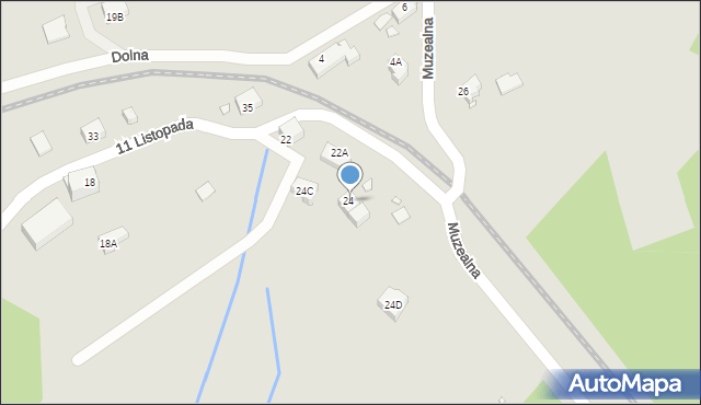 Szklarska Poręba, 11 Listopada, 24B, mapa Szklarska Poręba