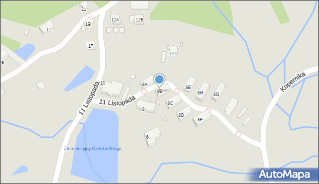 Szklarska Poręba, 11 Listopada, 8B, mapa Szklarska Poręba
