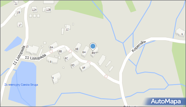 Szklarska Poręba, 11 Listopada, 8G, mapa Szklarska Poręba