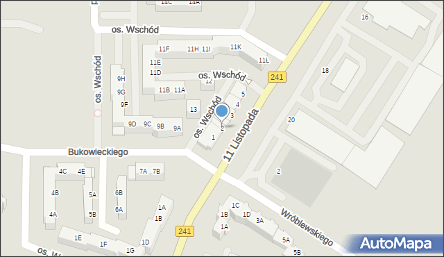 Wągrowiec, 11 Listopada, 2, mapa Wągrowiec