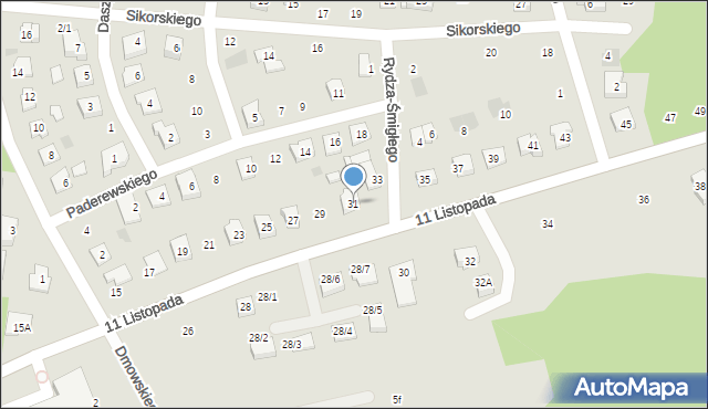 Wasilków, 11 Listopada, 31, mapa Wasilków