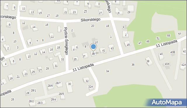 Wasilków, 11 Listopada, 39, mapa Wasilków