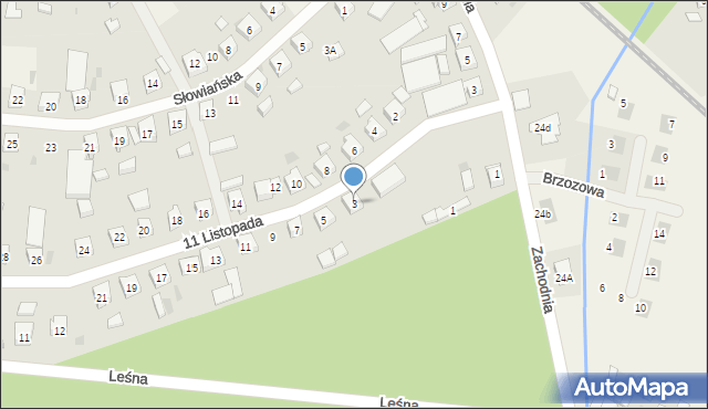 Włoszakowice, 11 Listopada, 3, mapa Włoszakowice