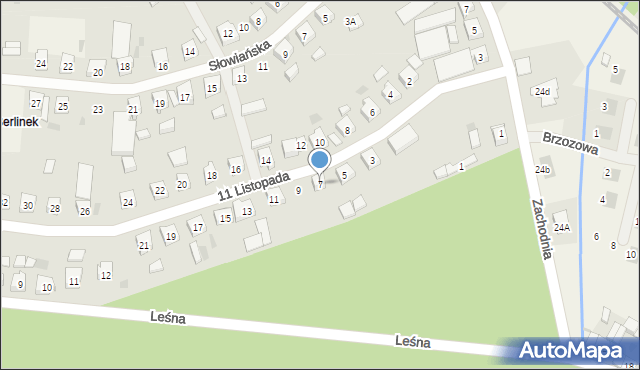 Włoszakowice, 11 Listopada, 7, mapa Włoszakowice
