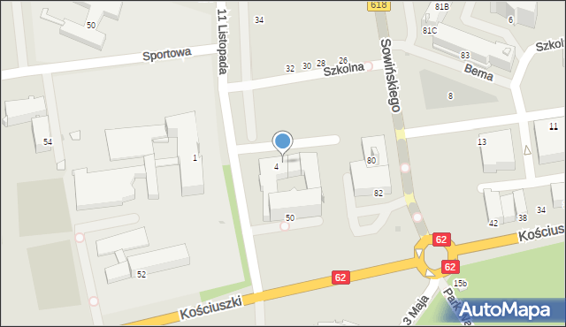Wyszków, 11 Listopada, 51, mapa Wyszków