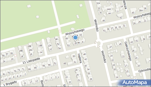 Ząbki, 11 Listopada, 10, mapa Ząbki