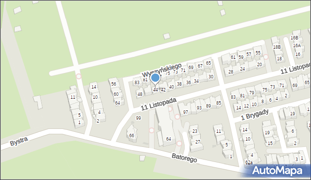 Ząbki, 11 Listopada, 44, mapa Ząbki