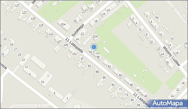 Zabrze, 11 Listopada, 60, mapa Zabrza