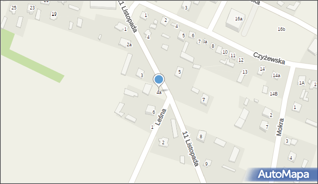 Zaręby Kościelne, 11 Listopada, 4a, mapa Zaręby Kościelne