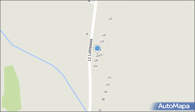 Zwoleń, 11 Listopada, 110, mapa Zwoleń