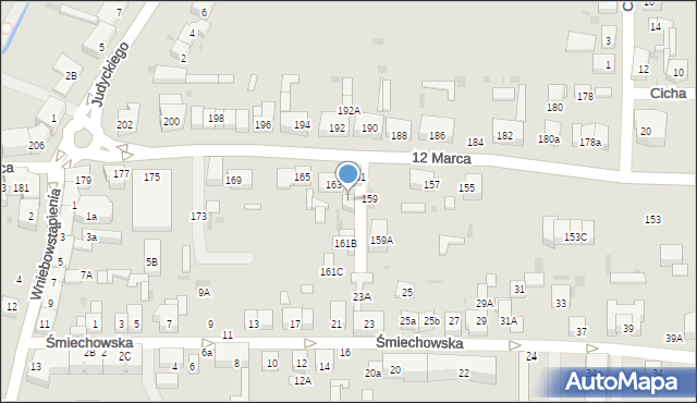 Wejherowo, 12 Marca, 161A, mapa Wejherowo