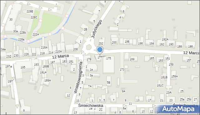 Wejherowo, 12 Marca, 177, mapa Wejherowo