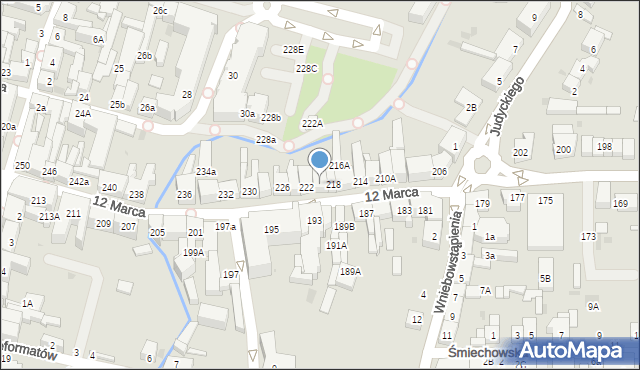 Wejherowo, 12 Marca, 220, mapa Wejherowo