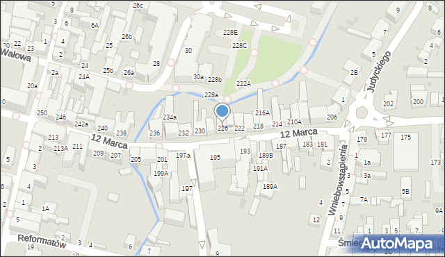 Wejherowo, 12 Marca, 226, mapa Wejherowo