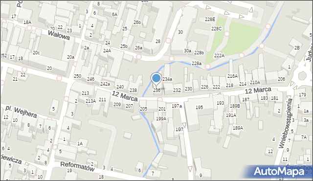 Wejherowo, 12 Marca, 236, mapa Wejherowo