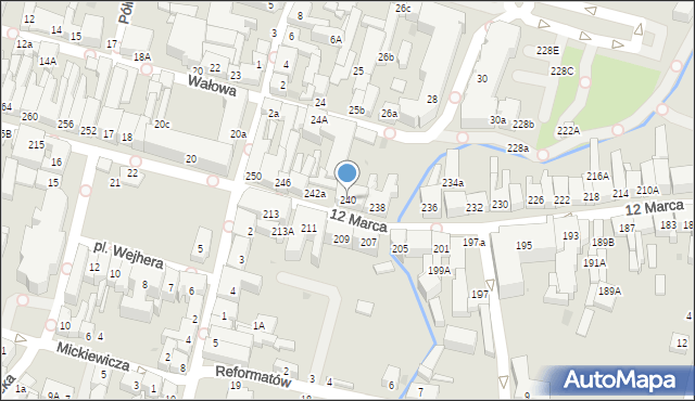 Wejherowo, 12 Marca, 240, mapa Wejherowo