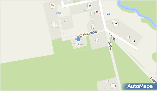 Krzeszyce, 15 Południka, 3, mapa Krzeszyce