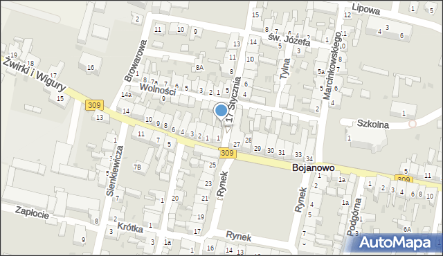 Bojanowo, 17 Stycznia, 2, mapa Bojanowo